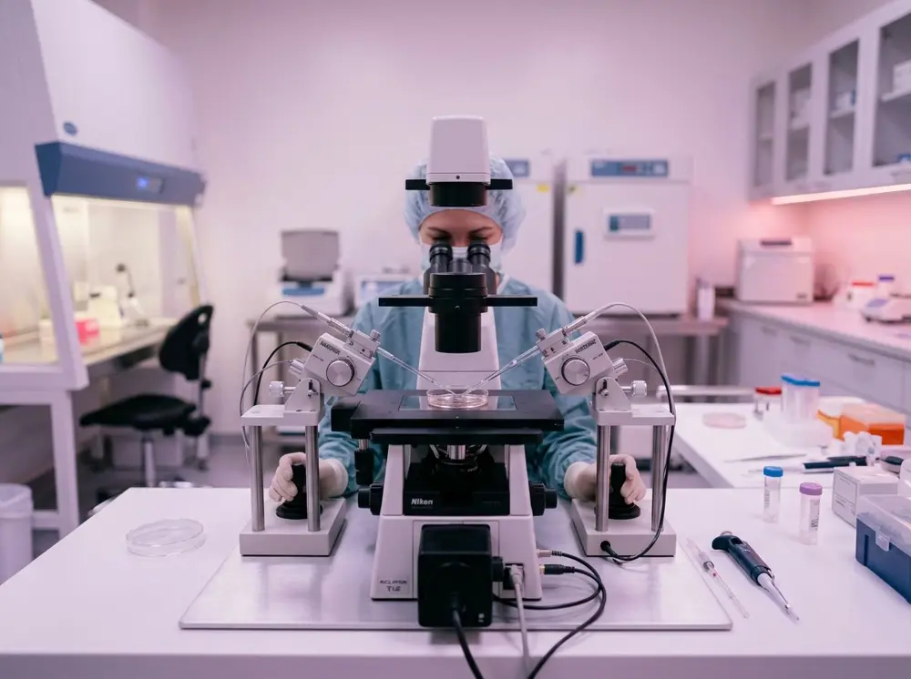 Embryology laboratory microscope